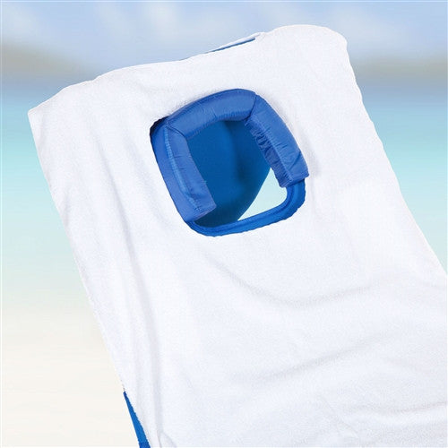 Blue Chaise Lounge Beach Chair with Rustproof Steel Frame eChaise