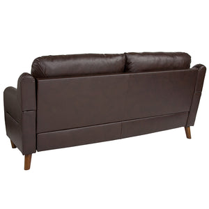 Flash Furniture Newton Hill 70" Bustle Back Leather Sofa