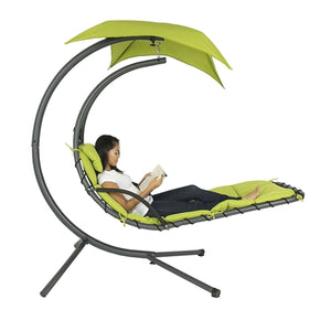 Modern Chaise Lounger Hammock Chair - Lime Green