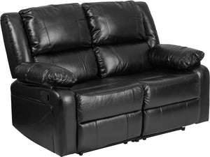 Flash Furniture Harmony Series Leather Loveseat with Two Built-In Recliners