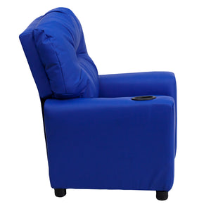 Flash Furniture Kids Contemporary Vinyl Recliner with Cup Holder