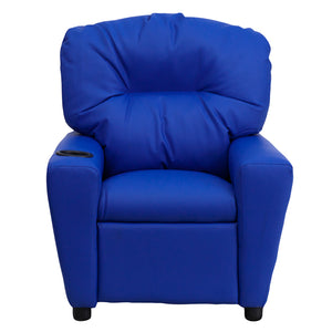 Flash Furniture Kids Contemporary Vinyl Recliner with Cup Holder
