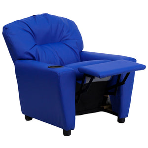 Flash Furniture Kids Contemporary Vinyl Recliner with Cup Holder