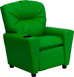 Flash Furniture Kids Contemporary Vinyl Recliner with Cup Holder