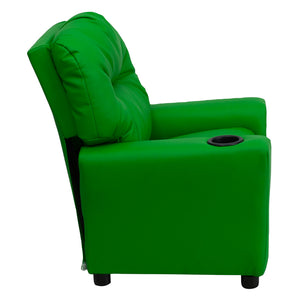 Flash Furniture Kids Contemporary Vinyl Recliner with Cup Holder