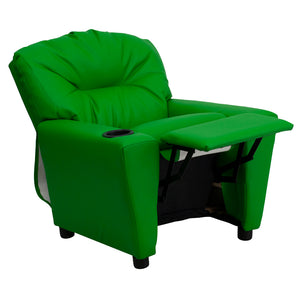 Flash Furniture Kids Contemporary Vinyl Recliner with Cup Holder