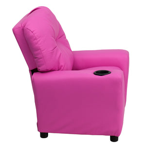 Flash Furniture Kids Contemporary Vinyl Recliner with Cup Holder