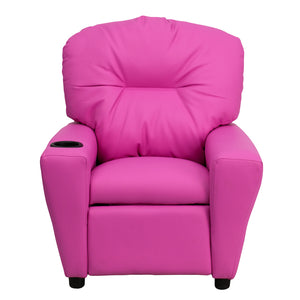 Flash Furniture Kids Contemporary Vinyl Recliner with Cup Holder