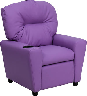Flash Furniture Kids Contemporary Vinyl Recliner with Cup Holder