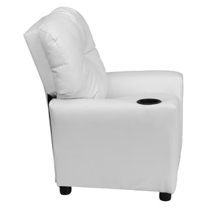 Flash Furniture Kids Contemporary Vinyl Recliner with Cup Holder