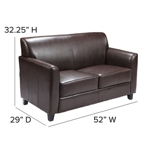 Flash Furniture Hercules Diplomat Series Contemporary Leather Loveseat