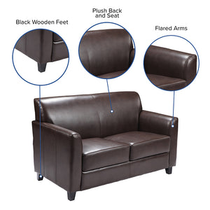 Flash Furniture Hercules Diplomat Series Contemporary Leather Loveseat