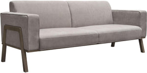 Diamond Sofa Blair 84" Sofa in Gray Fabric with Curved Wood Leg Detail