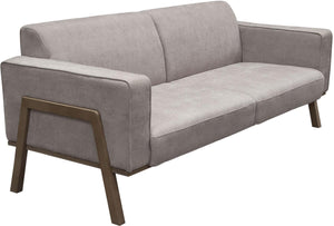 Diamond Sofa Blair 84" Sofa in Gray Fabric with Curved Wood Leg Detail