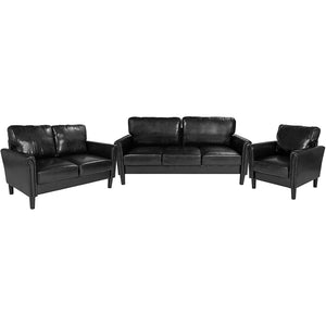 Flash Furniture Bari 3-Piece Upholstered Sofa, Loveseat, & Chair Set