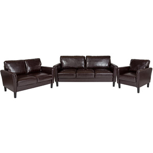 Flash Furniture Bari 3-Piece Upholstered Sofa, Loveseat, & Chair Set