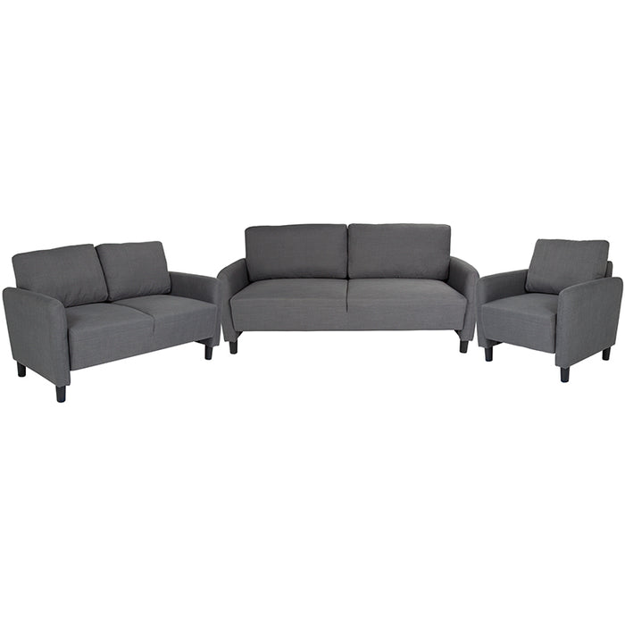 Flash Furniture Candler Park 3-Piece Upholstered Sofa, Loveseat, & Chair Set