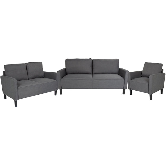 Flash Furniture Washington Park 3-Piece Upholstered Sofa, Loveseat, & Chair Set