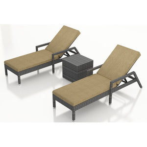 District 3 Piece Chaise Lounge Set with Cushions