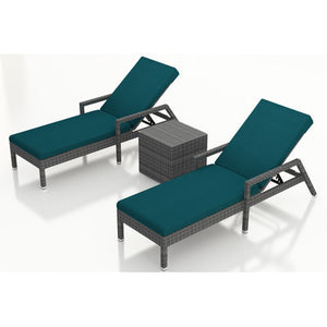 District 3 Piece Chaise Lounge Set with Cushions