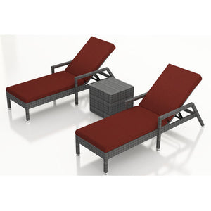 District 3 Piece Chaise Lounge Set with Cushions