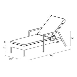 District Chaise Lounge with Cushion