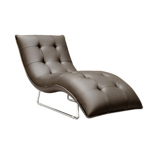 Hill Living Grain Leather Chaise Lounge
