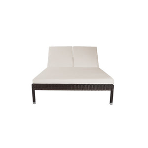 Manhattan Armless Double Chaise in Espresso