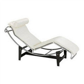 Modern Classic Leather Chaise Lounge