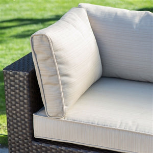 Outdoor Wicker 6-Piece Sectional Conversation Set - Espresso