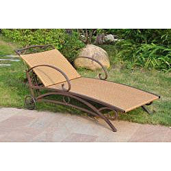 Resin Wicker Multi-Position Chaise Lounge Recliner