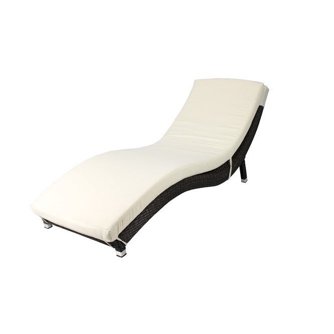 Wave Armless Chaise in Espresso