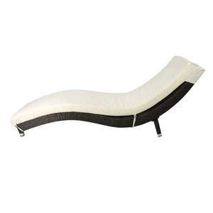Wave Armless Chaise in Espresso