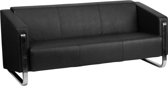Flash Furniture Hercules Gallant Series Contemporary Black Leather Sofa