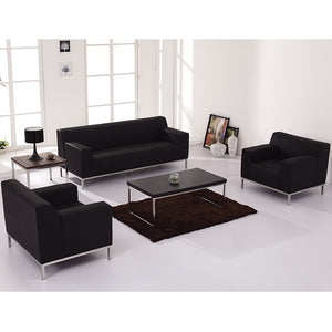 Flash Furniture Hercules Definity Series Contemporary Black Leather Sofa