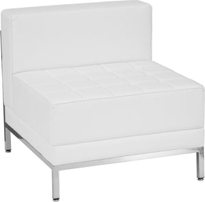 HERCULES Imagination Series White Leather Sectional Configuration (3 Pieces)