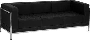 Flash Furniture Hercules Imagination Series Black Leather 3-Piece Sofa Set