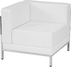 HERCULES Imagination Series White Leather Sofa & Lounge Chairs Set (5 Pieces)