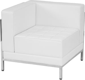 HERCULES Imagination Series White Leather Sofa Set (10 Pieces)