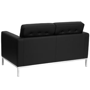 Flash Furniture Hercules Lacey Series Contemporary Leather Loveseat