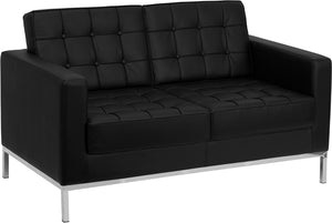 Flash Furniture Hercules Lacey Series Contemporary Leather Loveseat