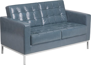 Flash Furniture Hercules Lacey Series Contemporary Leather Loveseat