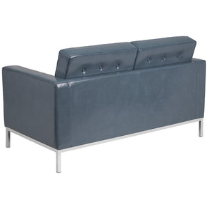 Flash Furniture Hercules Lacey Series Contemporary Leather Loveseat