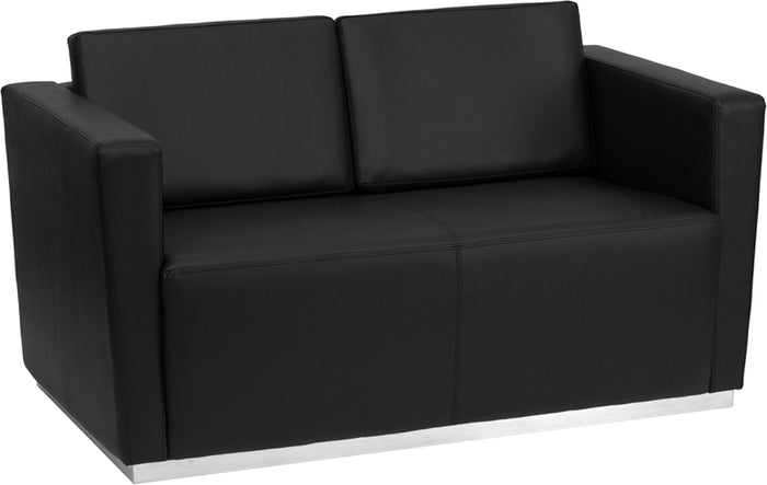 Flash Furniture Hercules Trinity Series Contemporary Black LeatherSoft Loveseat