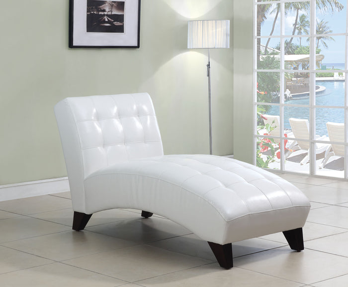 HomeRoots Faux Leather Chaise Lounge