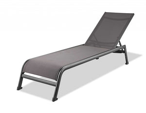 HomeRoots Taupe Aluminum Chaise Lounge (Set of 2)